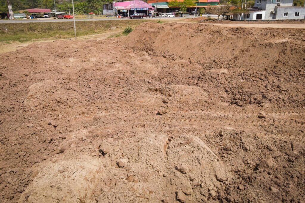 地ならし前の土地